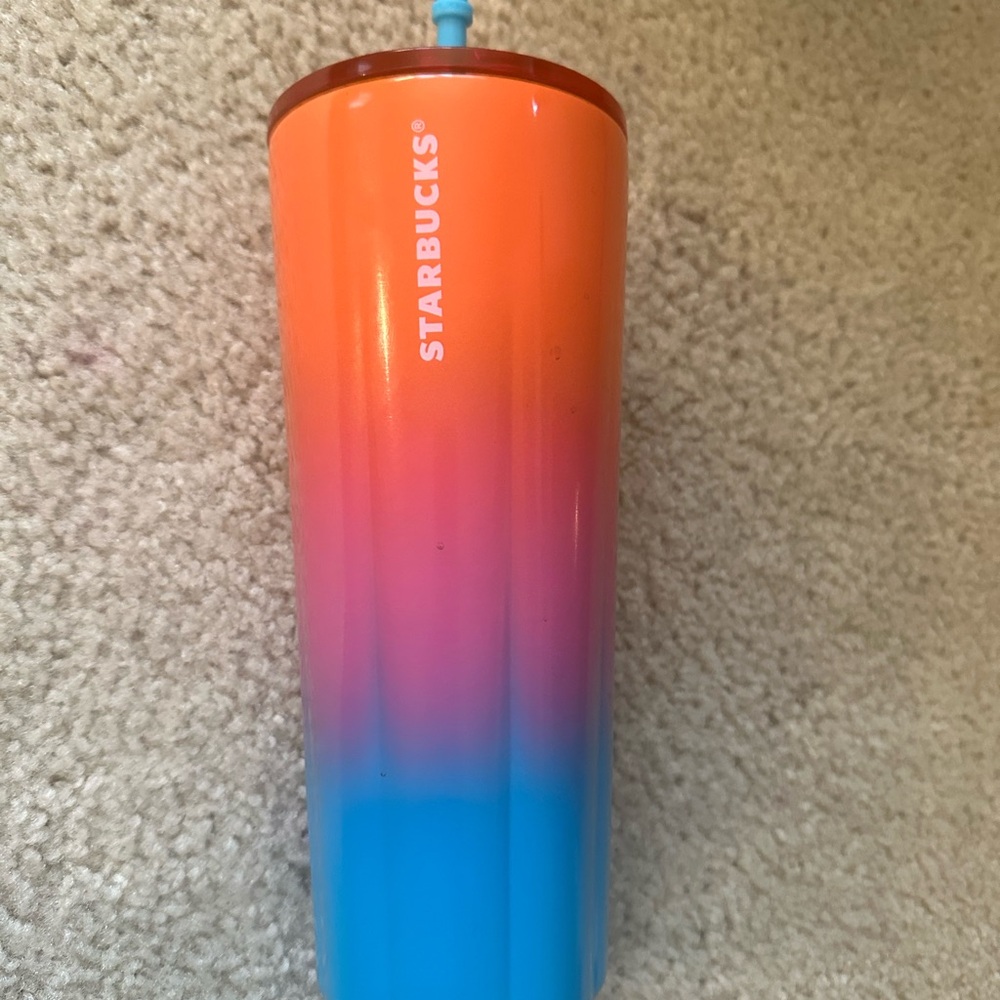 Starbucks Gradient Tumbler - Orange and Blue.  24 Oz 
New.